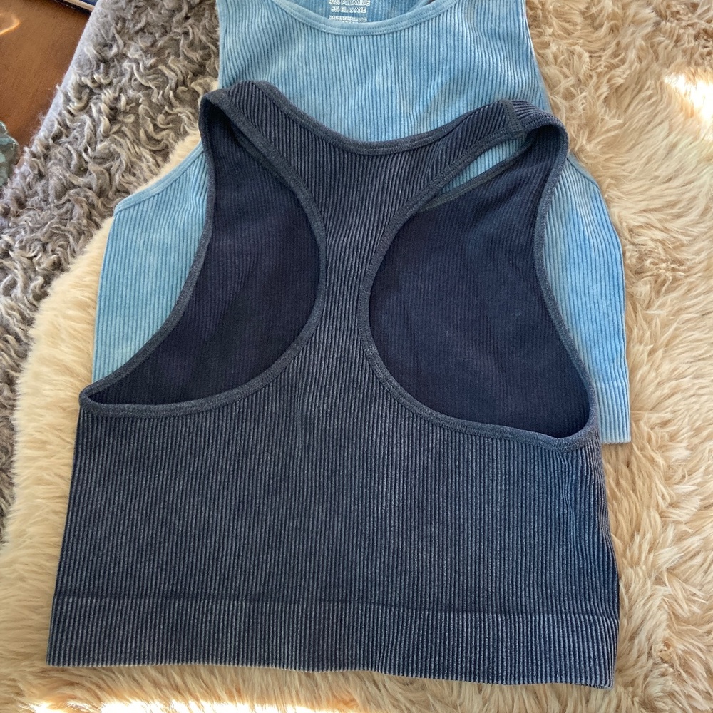 Ribbed sports bras/tank tops, Medium